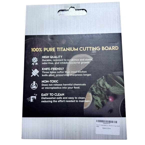 Gaudora 100% Pure Titanium Cutting Board 14”x10” Anti-Bacterial, Durable New - Picture 1 of 8